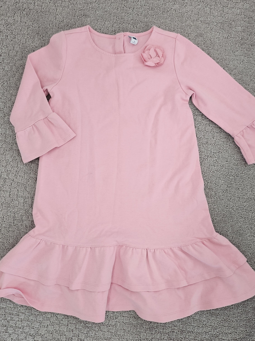Janie and Jack Light Pink Ruffle Hem Dress 8Y